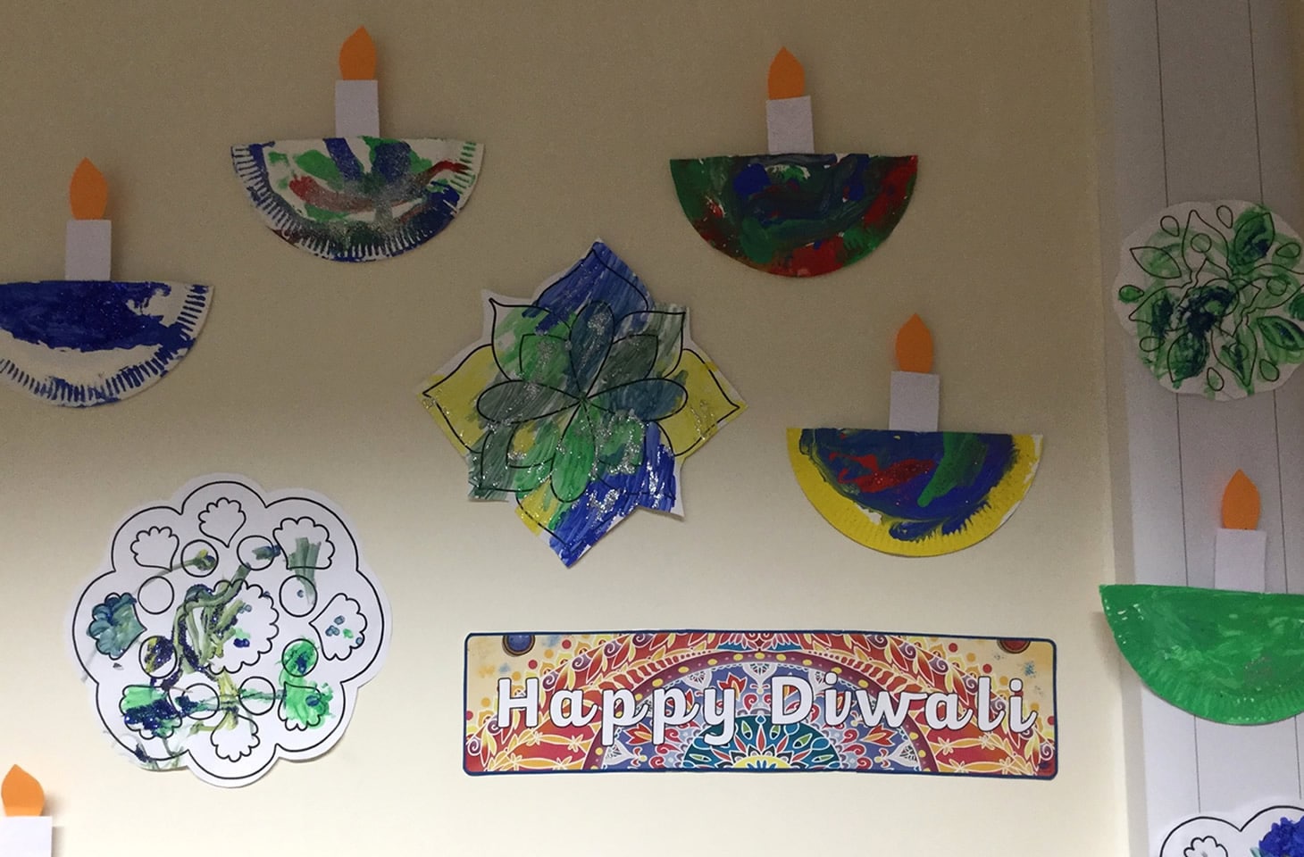 Diwali candles paintings