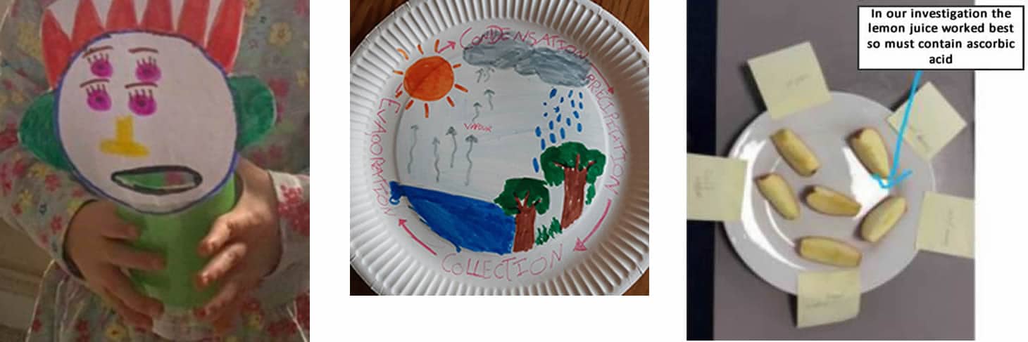 Artwork, water cycle and science test 