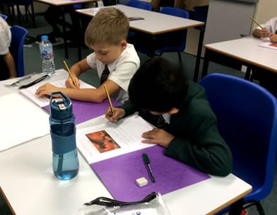 Pupils writing