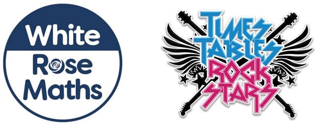 White Rose Maths and Times Tables Rock Stars Logos