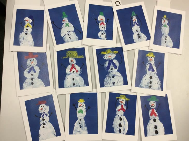 Snowmen Christmas cards